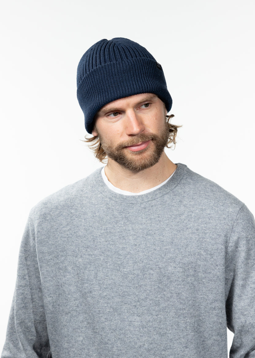 Barts Nieck Men's Beanie - Navy - model view