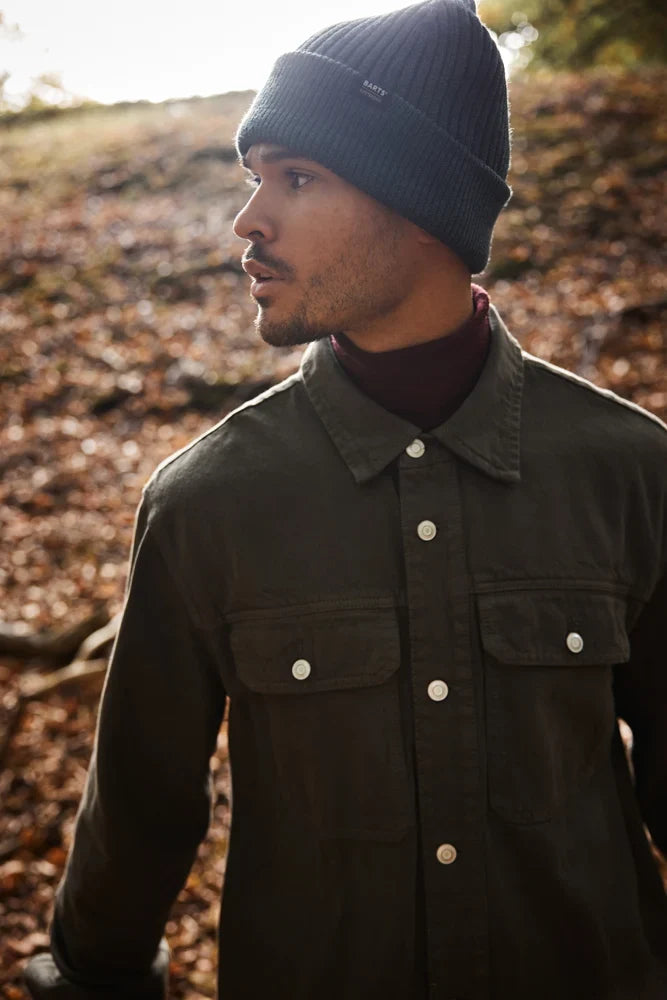 Barts Nieck Men's Beanie - Army - lifestyle view
