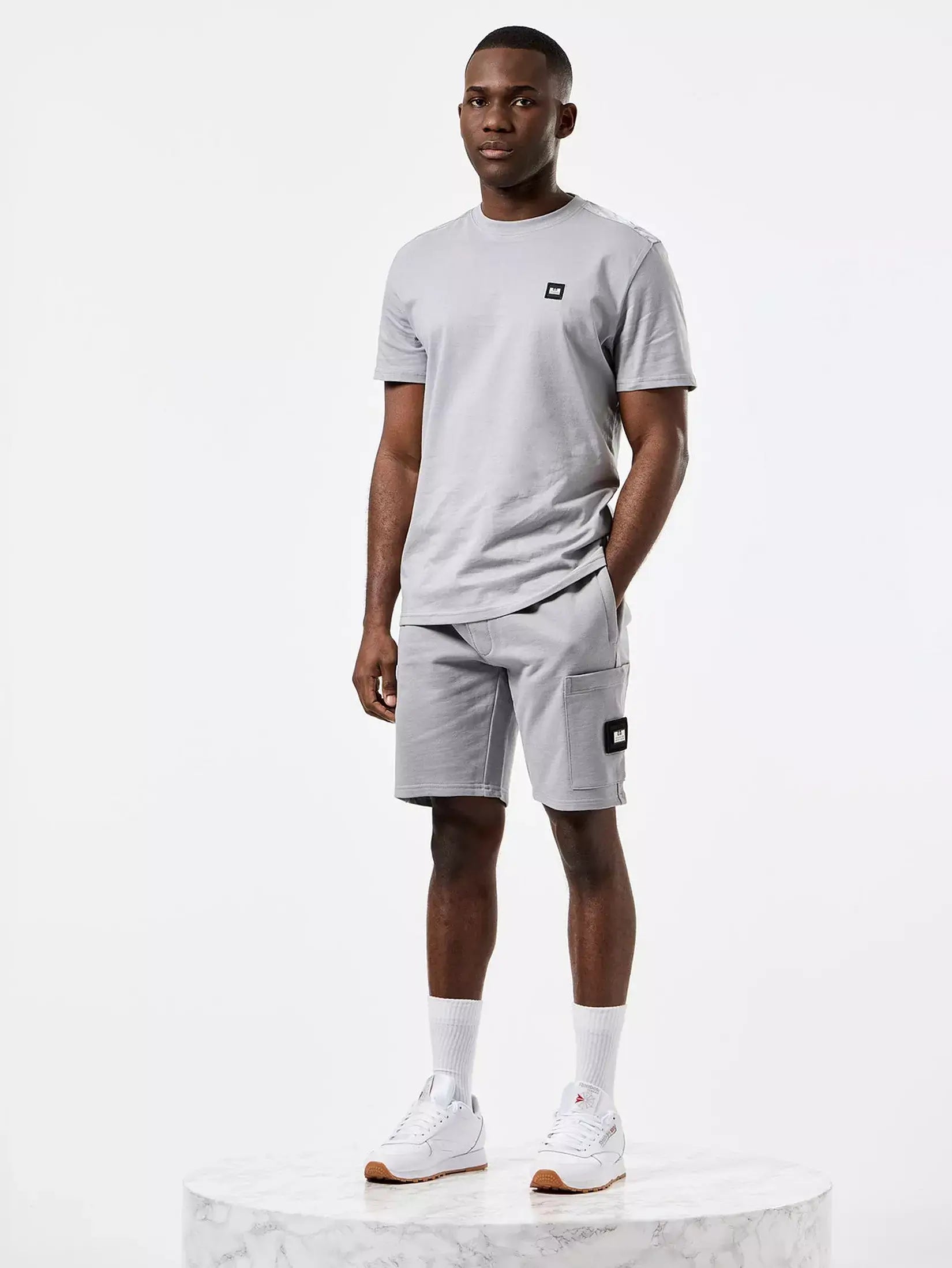 Weekend Offender Garcia Overlay T-Shirt | Smokey Grey