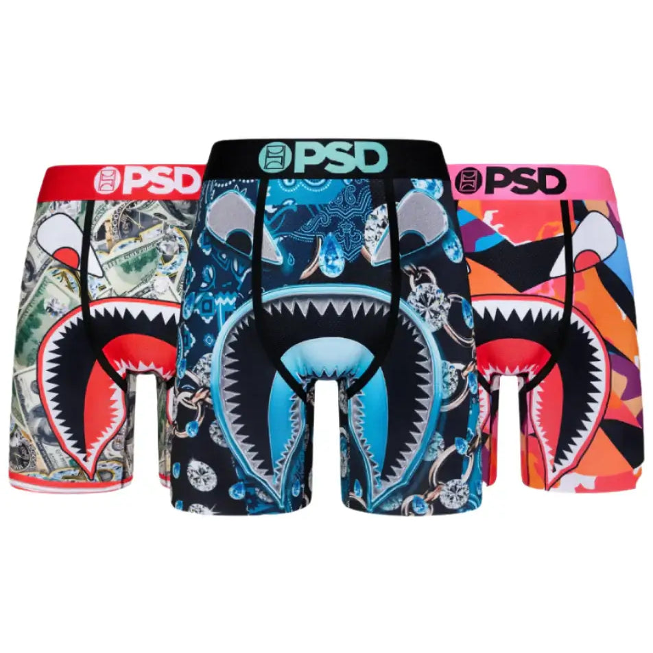 PSD Men's 3 Pack 7" Boxer Briefs - War Face Reckless