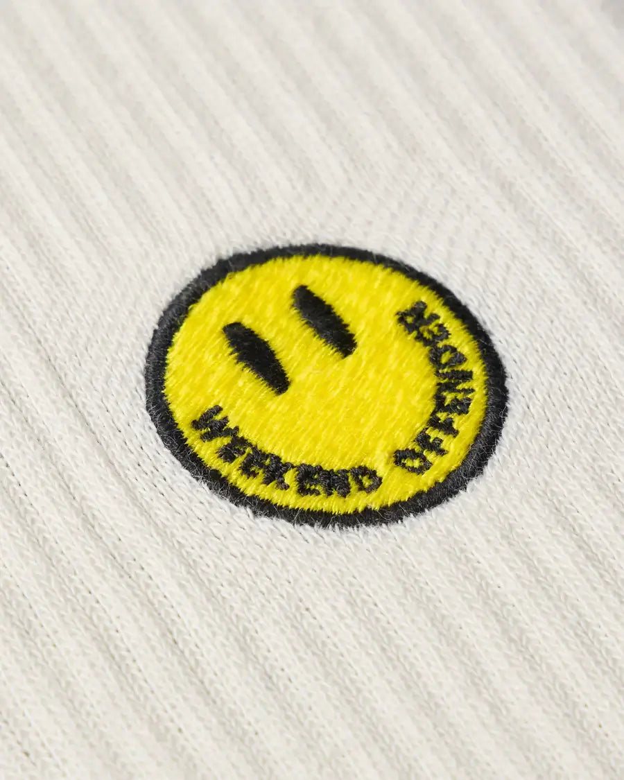 Weekend Offender Smiley 3 Pack Sports Socks Pink/Blue/Cream