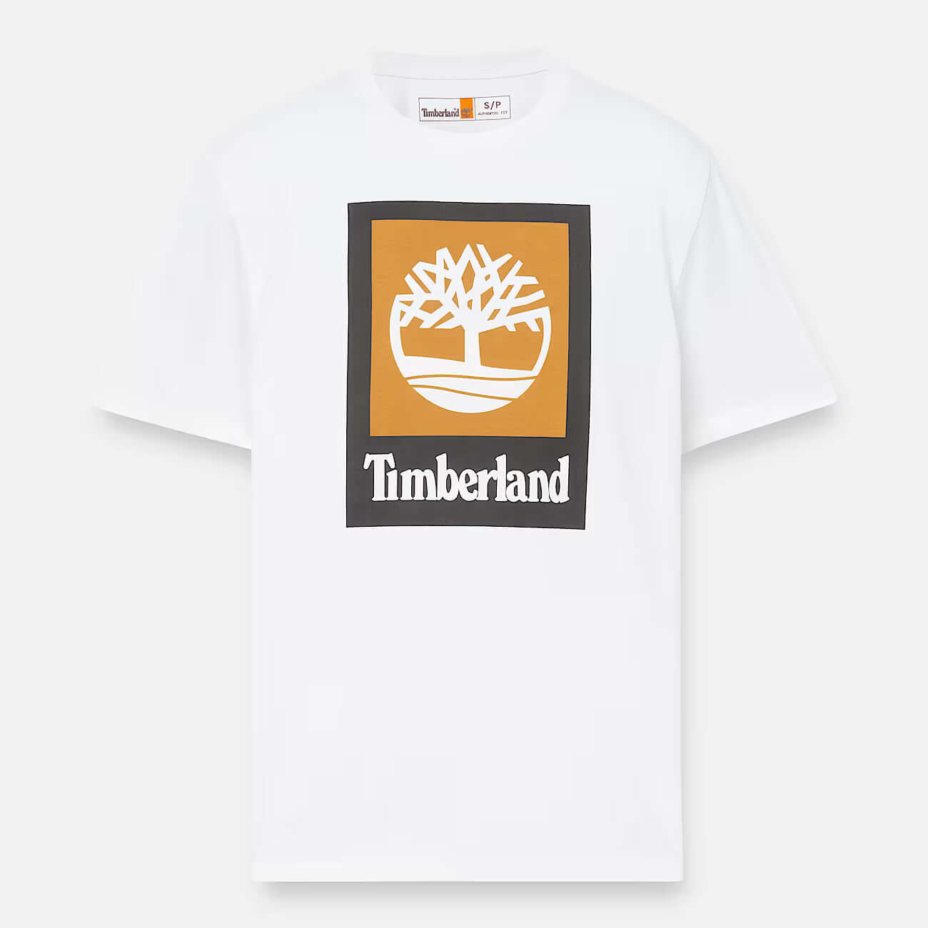 Timberland All Gender Stack Logo T-Shirt in White