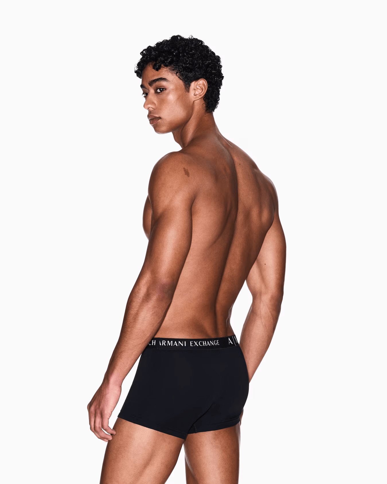 Armani Exchange 3 Pack Trunks Stretch Cotton - Black