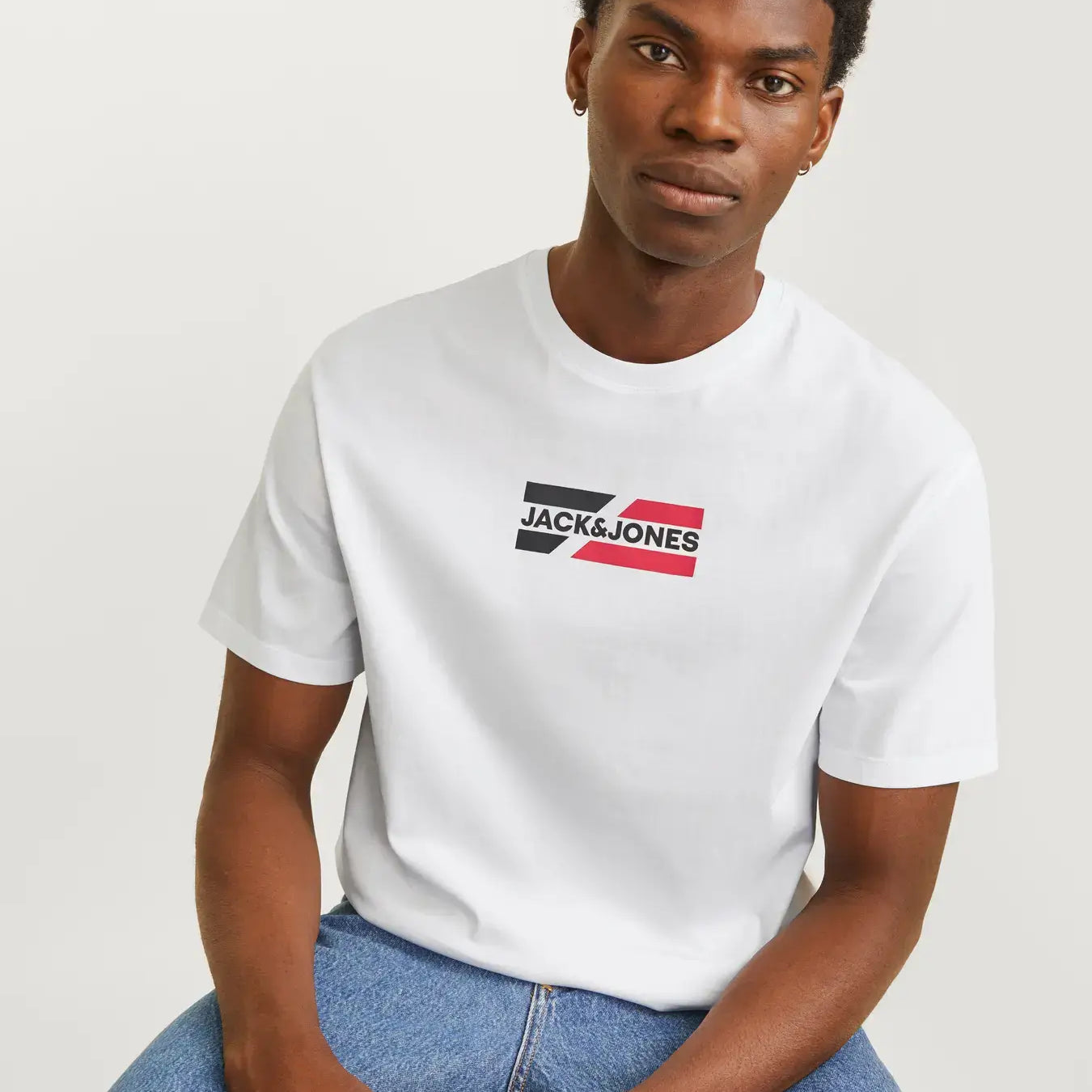 Jack & Jones JJECORP Graphic TEE Crew Neck 3 Pack - White/Navy/Black