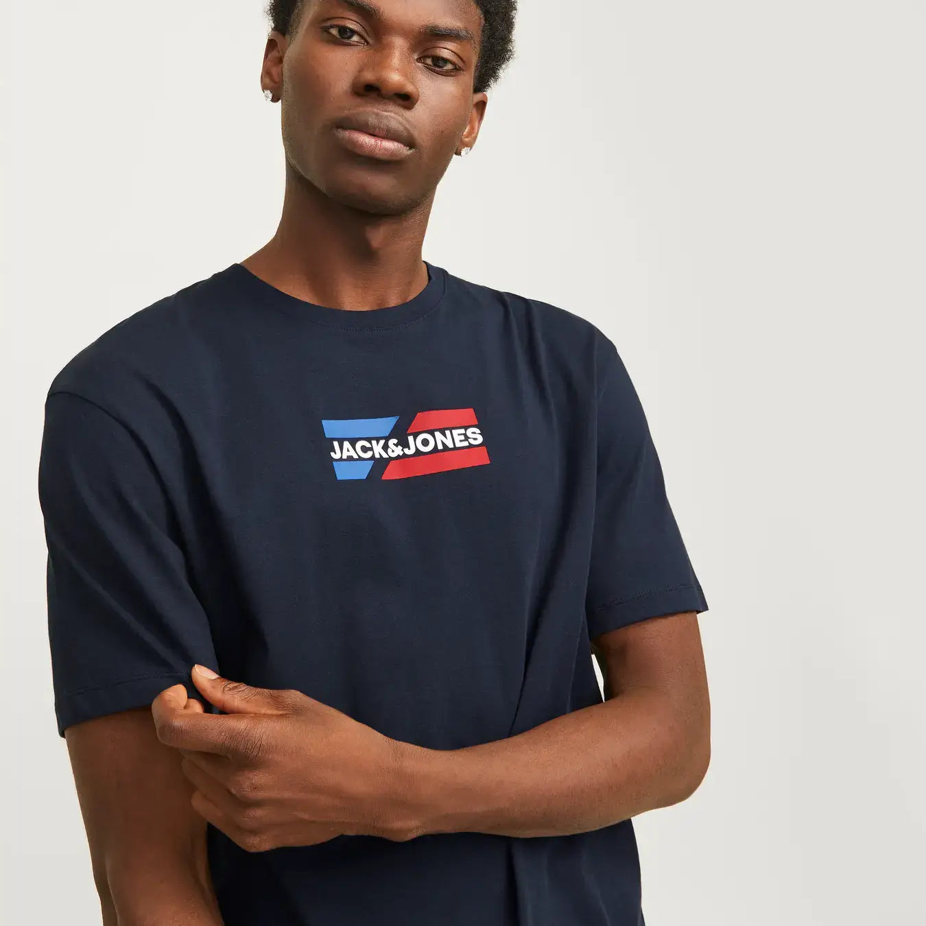 Jack & Jones JJECORP Graphic TEE Crew Neck 3 Pack - White/Navy/Black