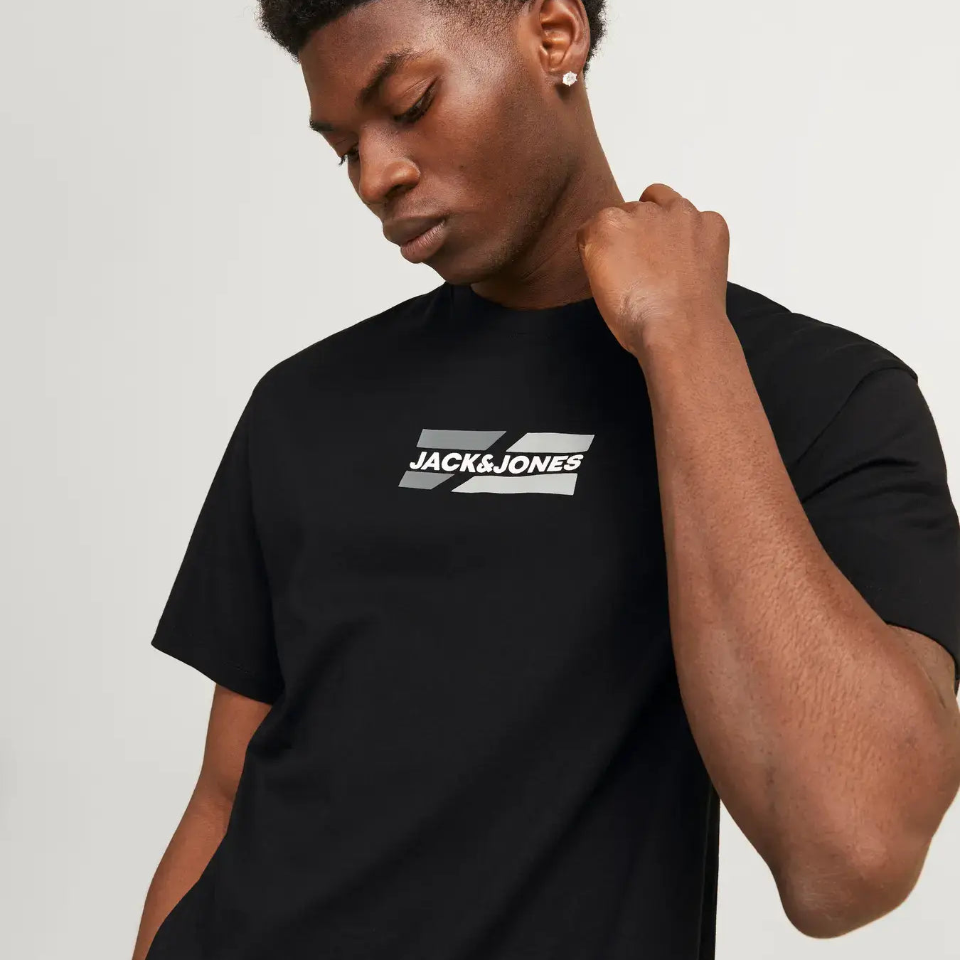 Jack & Jones JJECORP Graphic TEE Crew Neck 3 Pack - White/Navy/Black