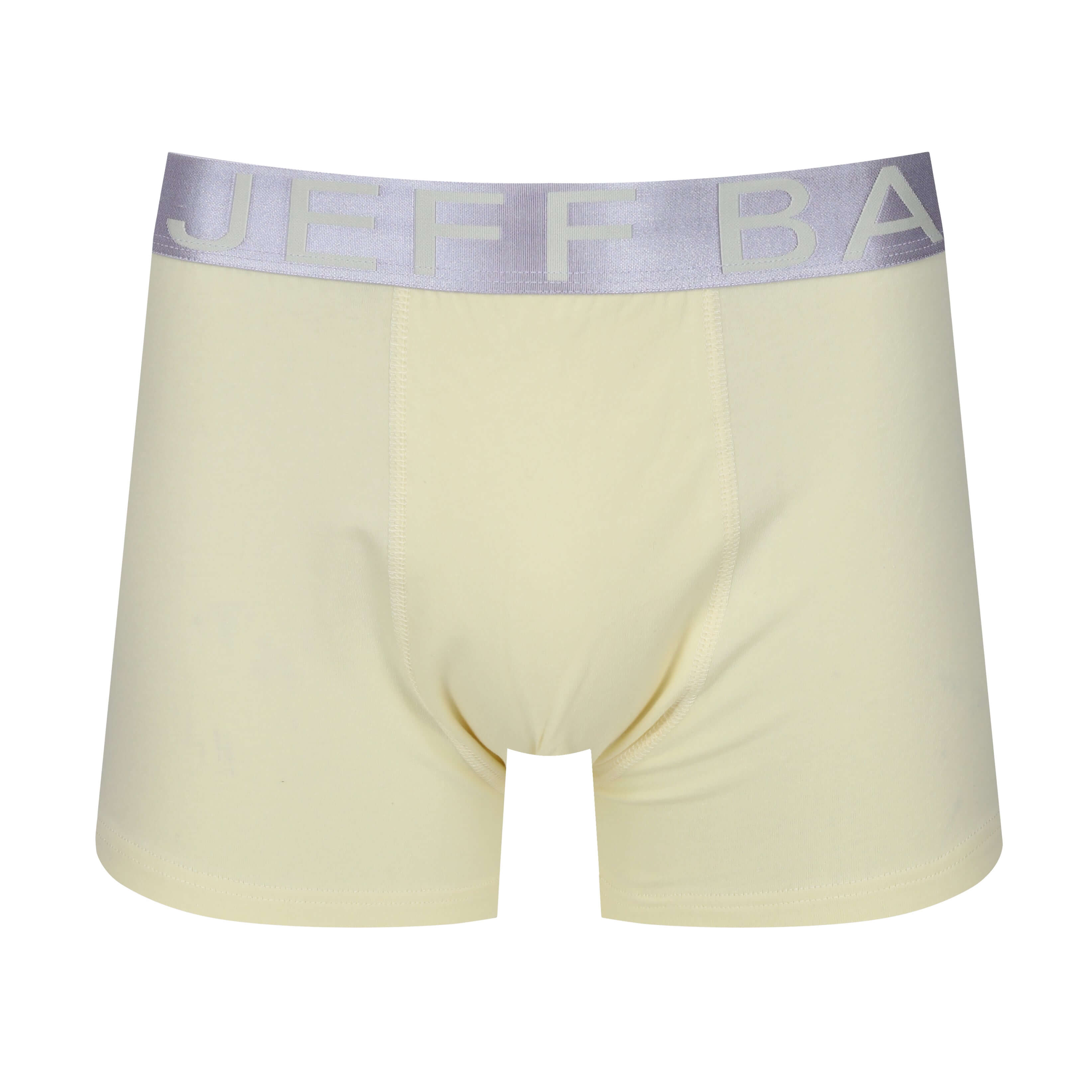 Jeff Banks Men's 3 Pack Cotton Fashion Trunks - Lillac/Yellow/Peach