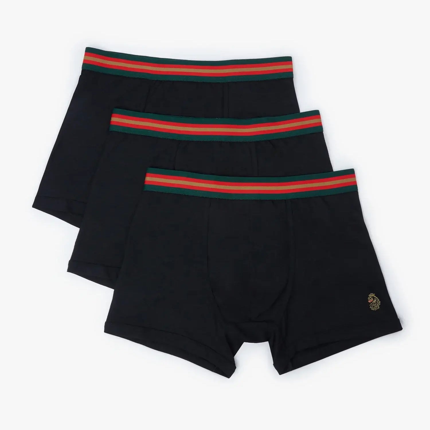 LUKE 3 Pack Black Boxers – Cotton Stretch Trunks