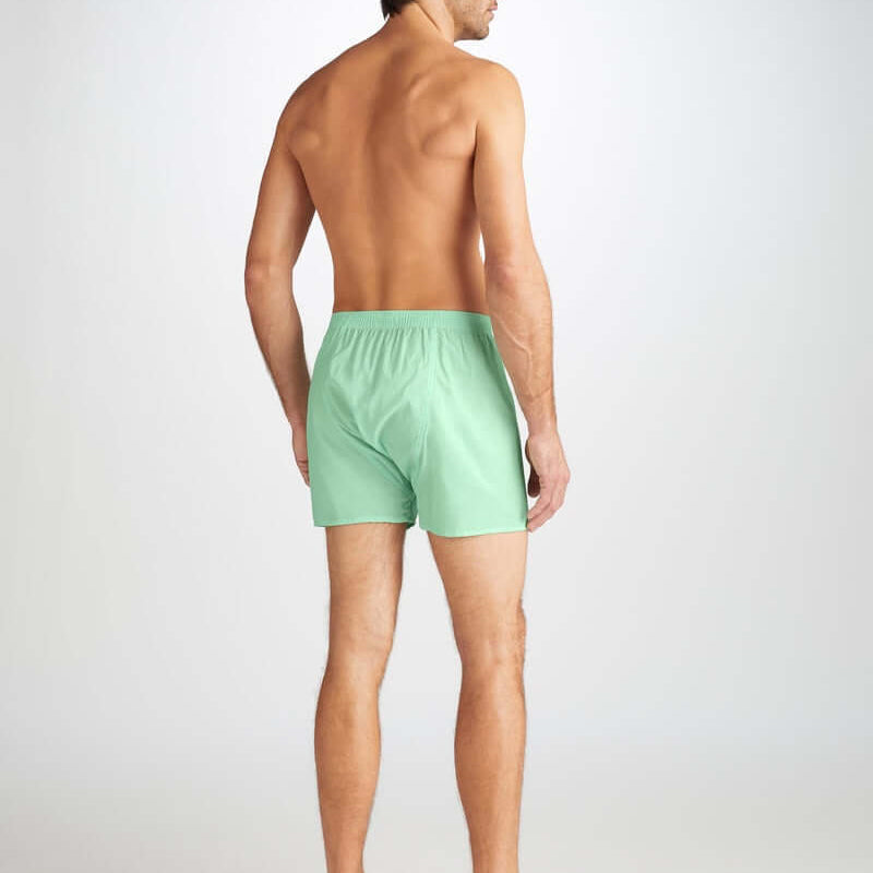 Derek Rose Men's Classic Fit Boxers -Amalfi Cotton Batiste Mint
