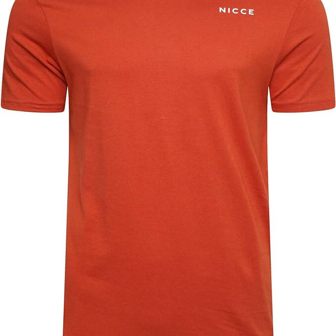 NICCE Mens Alvern Five Pack T-Shirts Denim/Burnt Orange/Navy/Sand/White