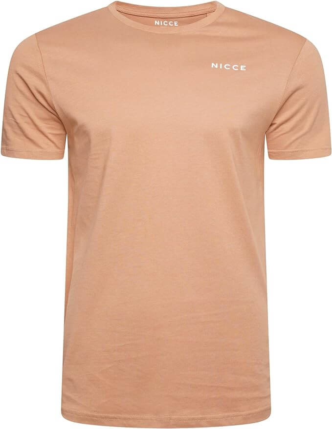NICCE Mens Alvern Five Pack T-Shirts Denim/Burnt Orange/Navy/Sand/White