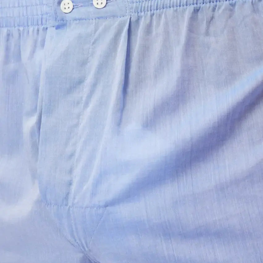 Derek Rose Men's Classic Fit Boxers -Amalfi Cotton Batiste Blue