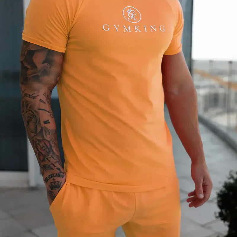 Gym King Pro Jersey Tee -Apricot