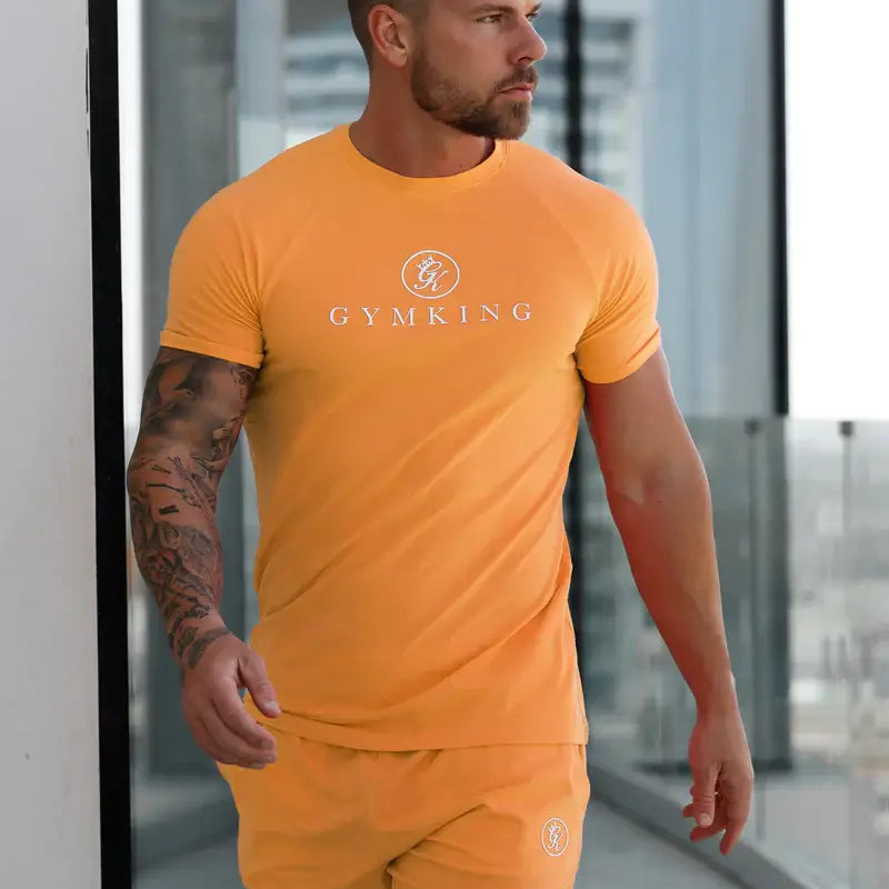 Gym King Pro Jersey Tee -Apricot