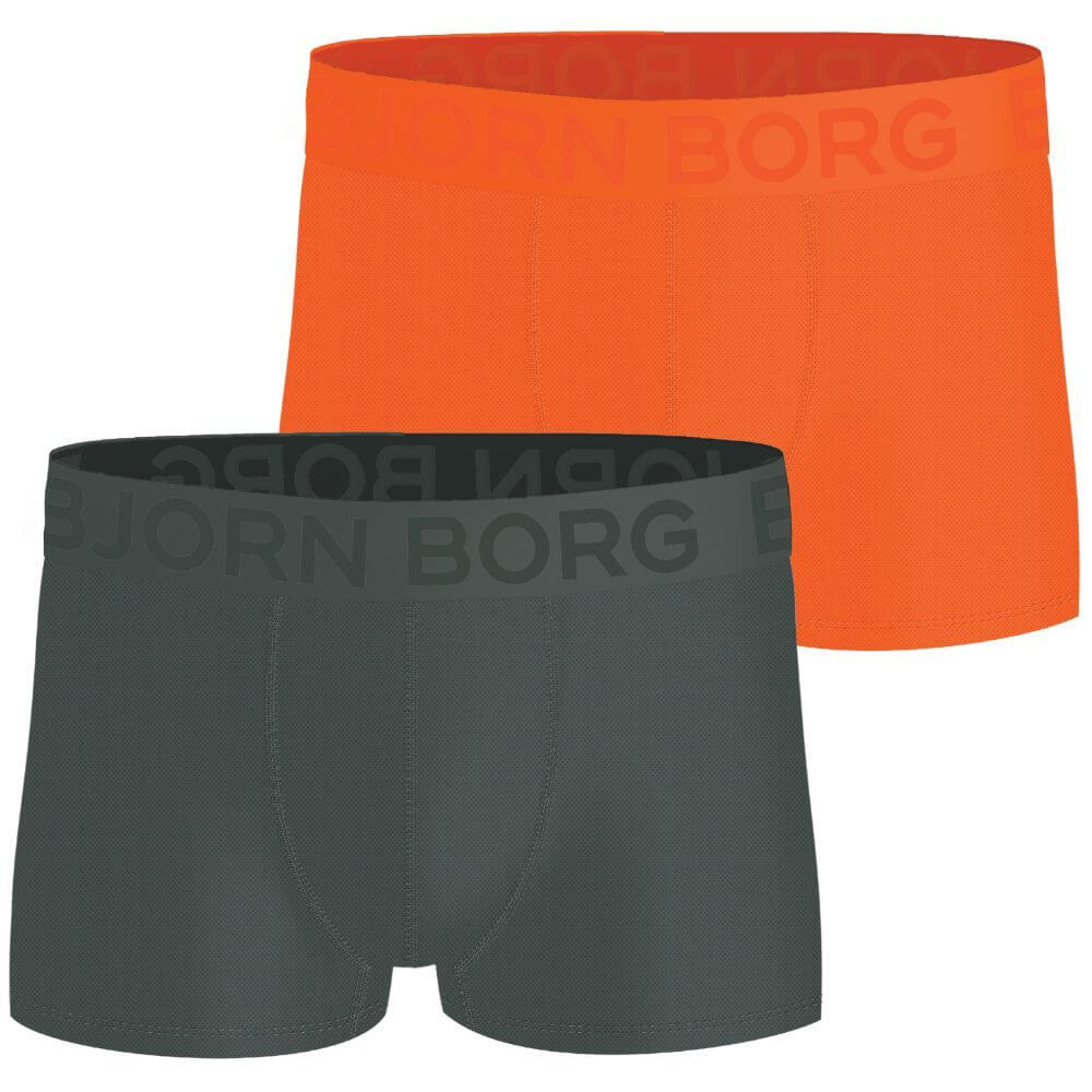 Björn Borg Sports Mesh Trunks 2-pack - Orange Green