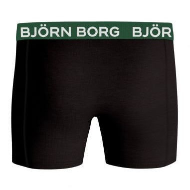 Björn Borg Cotton Stretch Boxer 7 Pack - Black With Coloured Waistbands