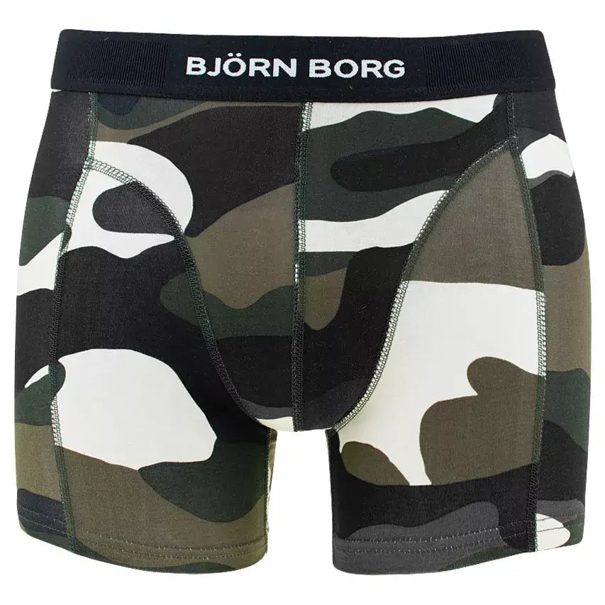Bjorn Borg 2-Pack Premium Cotton Stretch Men's Boxers - Black/Camo Multi