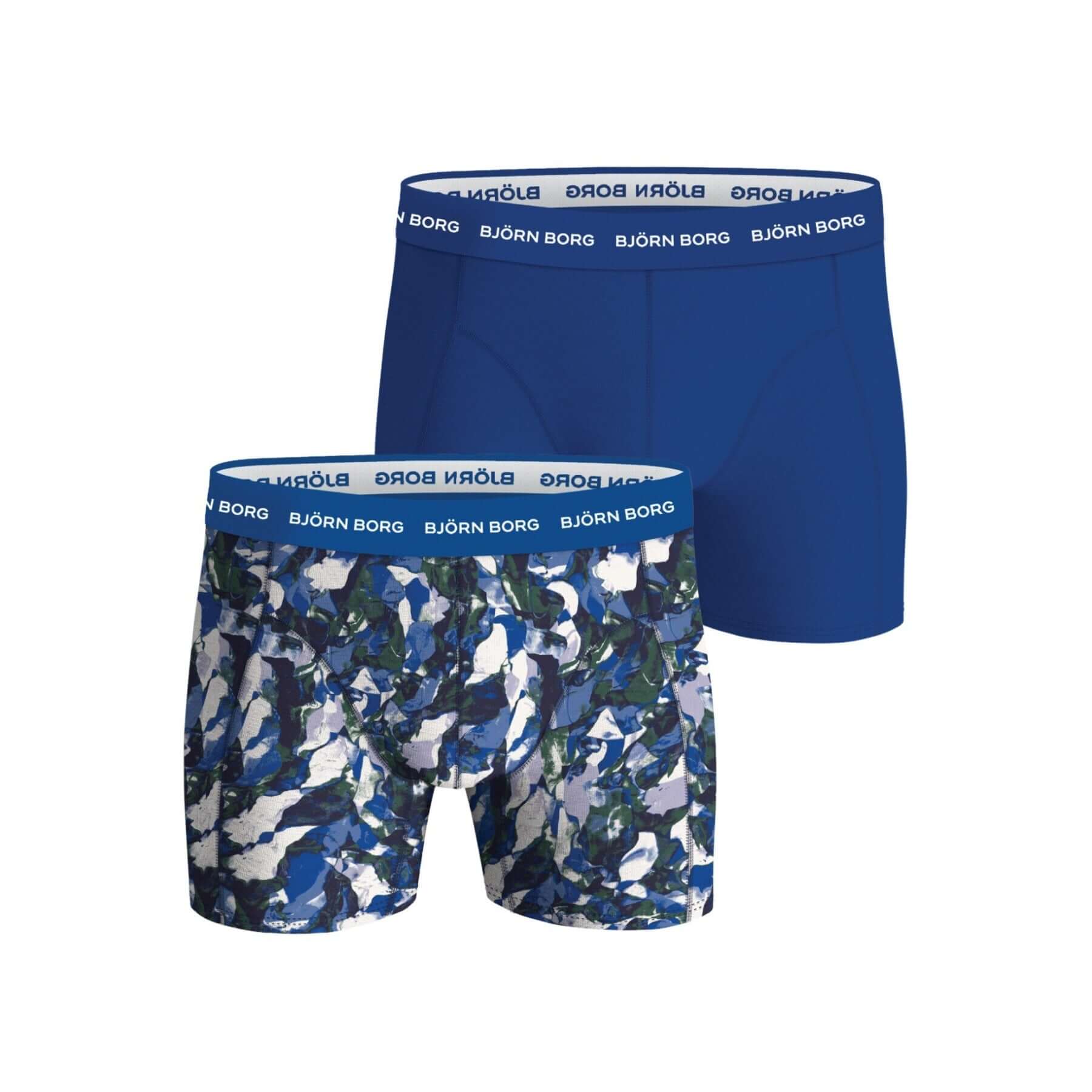 Björn Borg 2-Pack Cotton Stretch Men's Boxers - Blue, Print