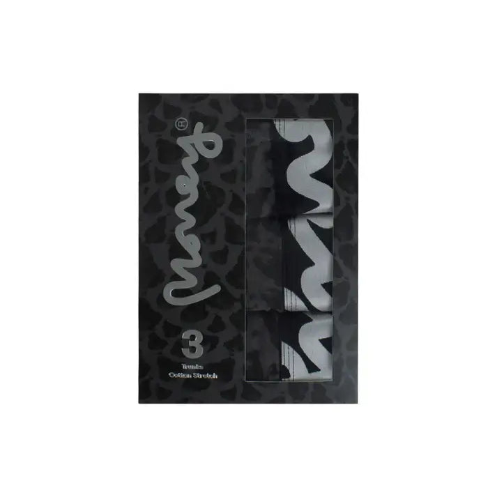 Money Clothing 3 Pack Cotton Stretch Chop Trunks - Black Cheetah