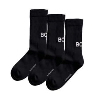 Björn Borg Core Crew Socks 3-Pack – Recycled Polyamide – Black