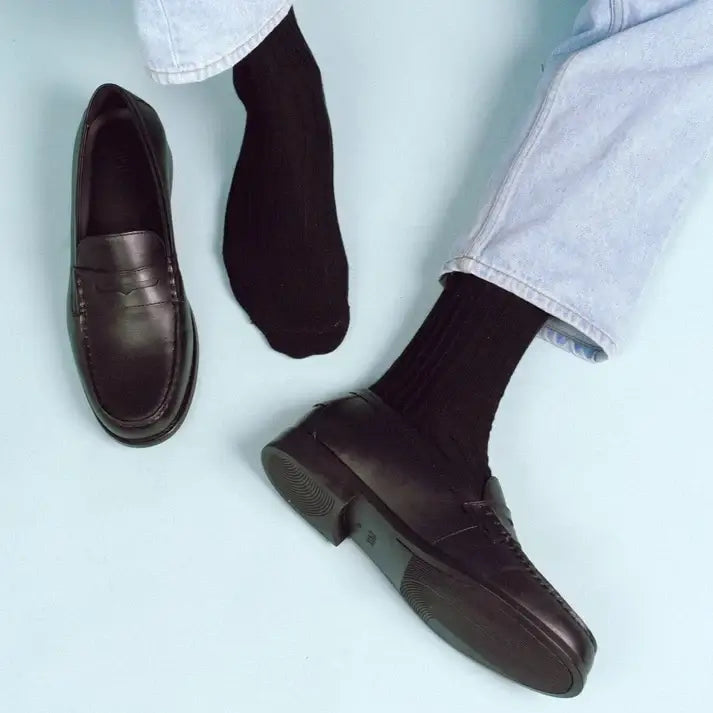 KLUE Men's Organic Cotton Knitted Rib Socks – UK 7.5–11