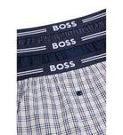 Boss 3 Pack Cotton Woven Boxers - Navy Multi ( Pyjama Boxer Shorts )