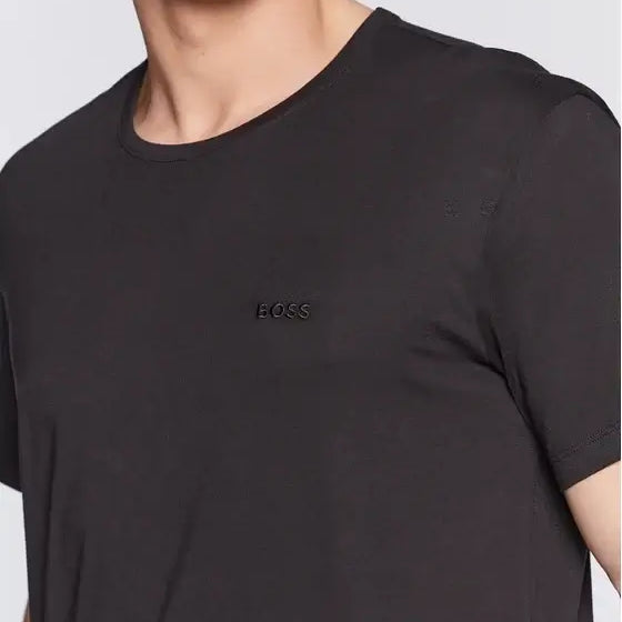 Boss 2 Pack Regular Fit Cotton Crew Neck T-Shirts - Black