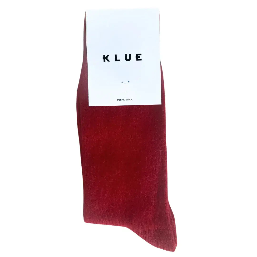 KLUE Merino Wool Socks – Burgundy, 1 Pack | Stylish Warmth & Comfort