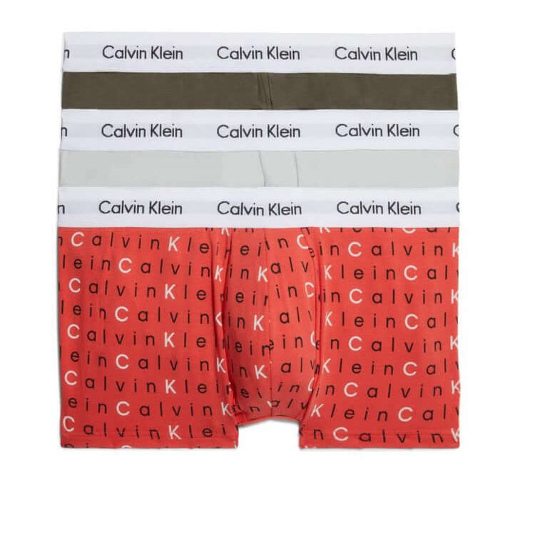 Calvin Klein 3 Pack Low rise Cotton Trunks - MultiColour