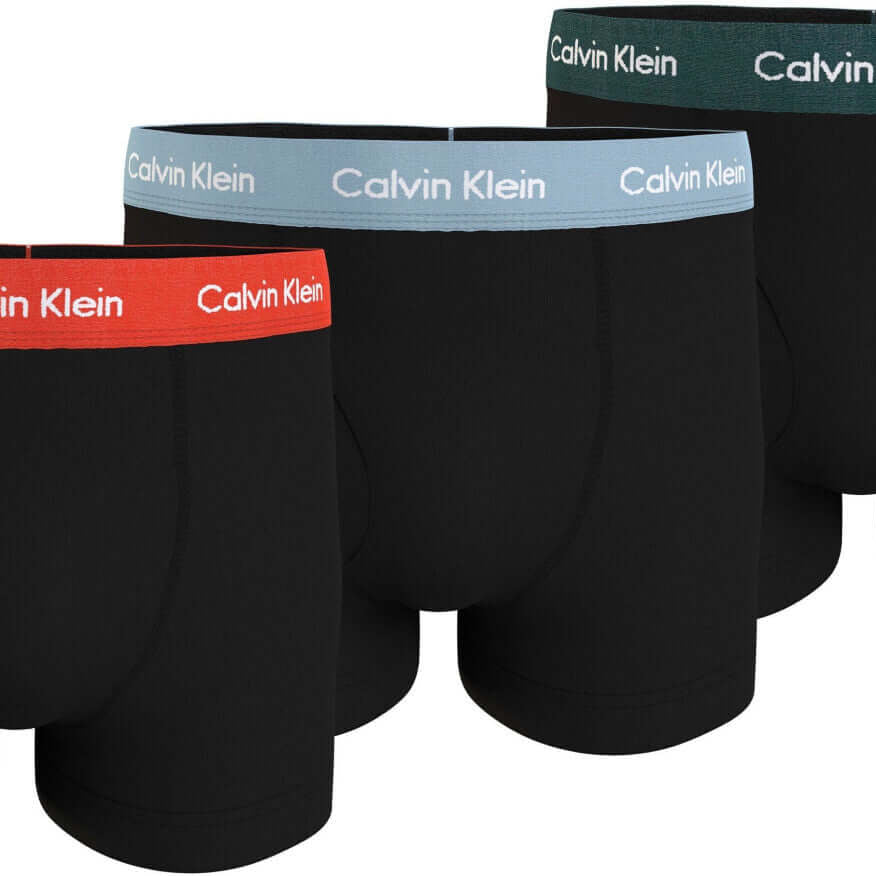 Calvin Klein 3 Pack Cotton Stretch Trunks, Black - Multi