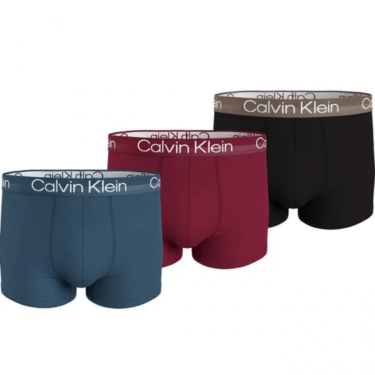 Calvin Klein 3 Pack Modern Structure Trunk - Black / Blue / Red