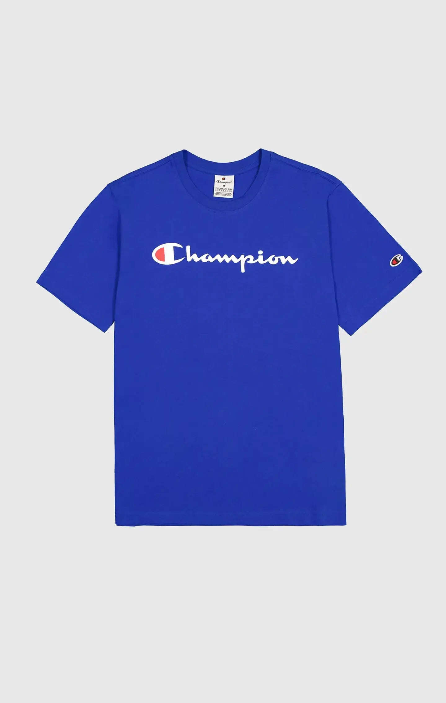 Champion Big Logo Cotton Jersey T-Shirt - Blue
