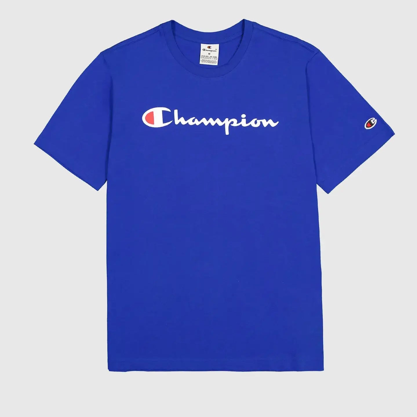 Champion Big Logo Cotton Jersey T-Shirt - Blue
