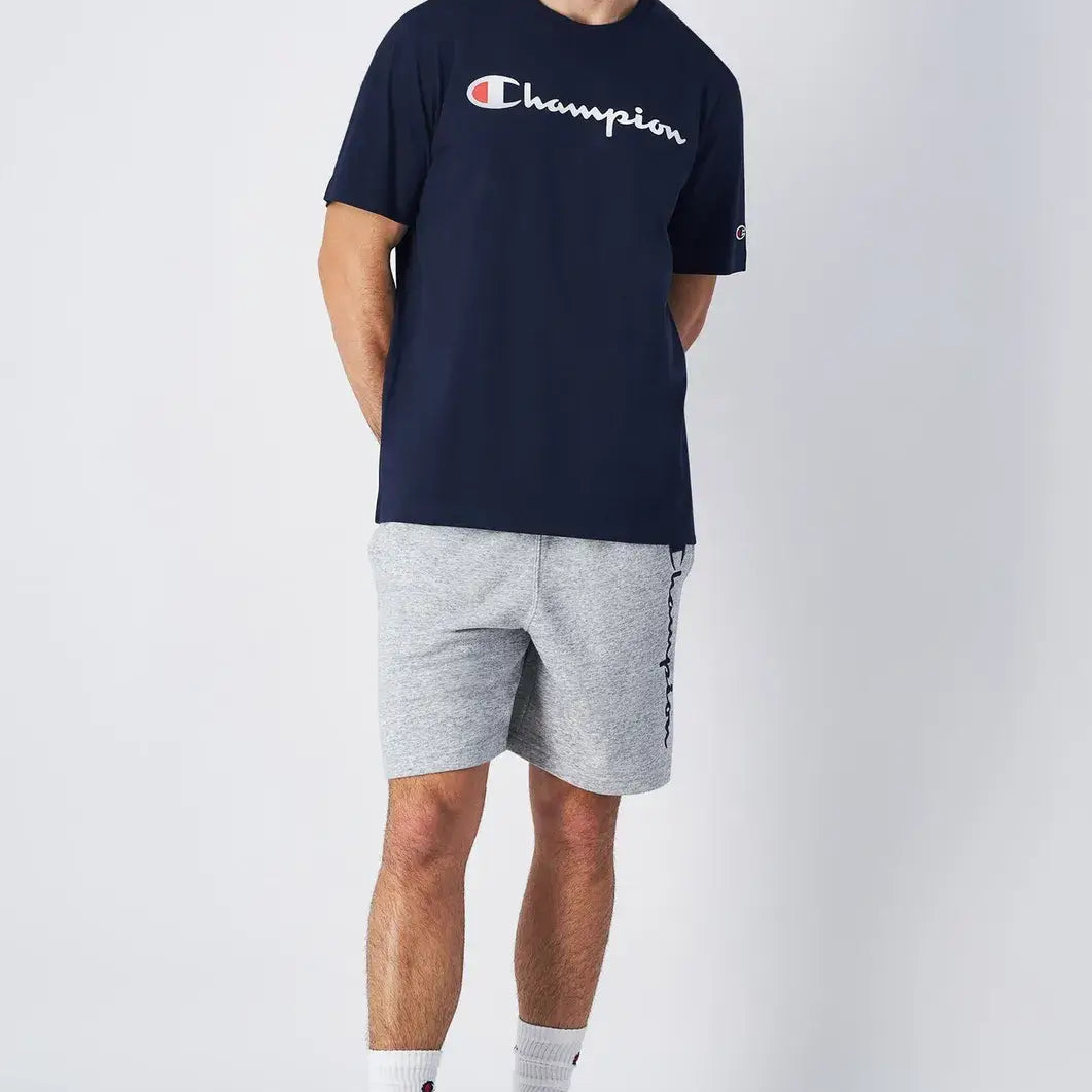 Champion Big Logo Cotton Jersey T-Shirt - Navy