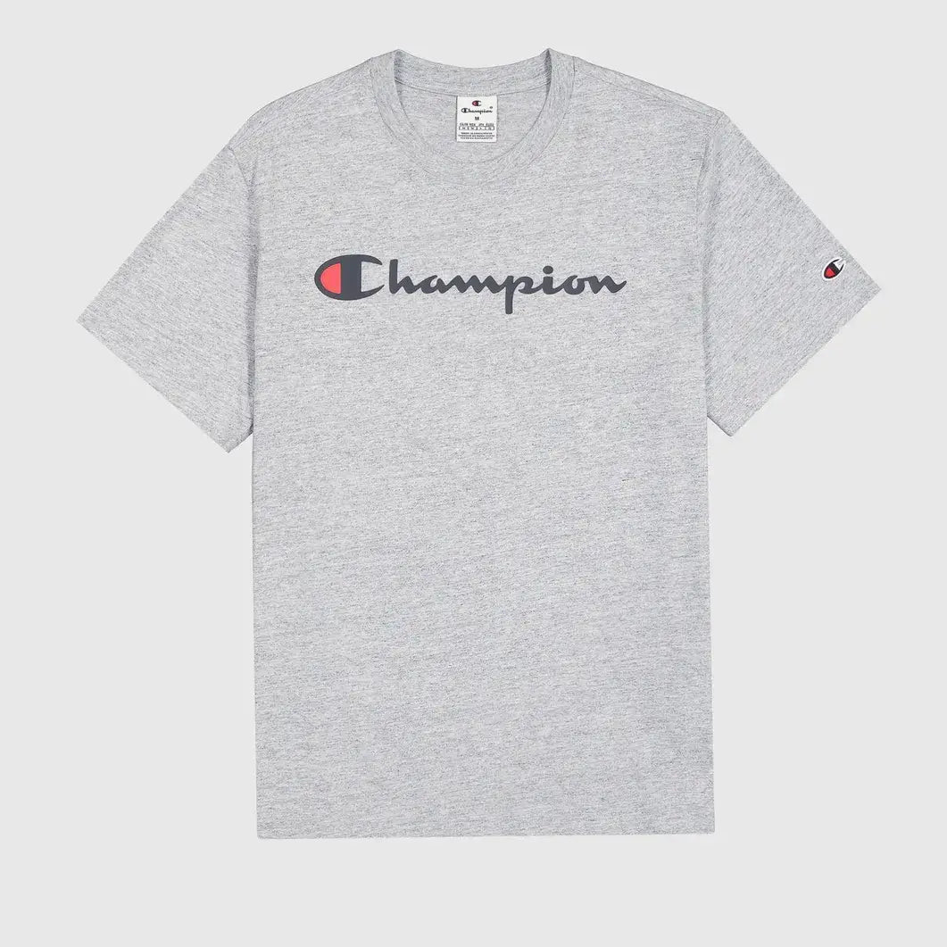 Champion Big Logo Cotton Jersey T-Shirt - Grey