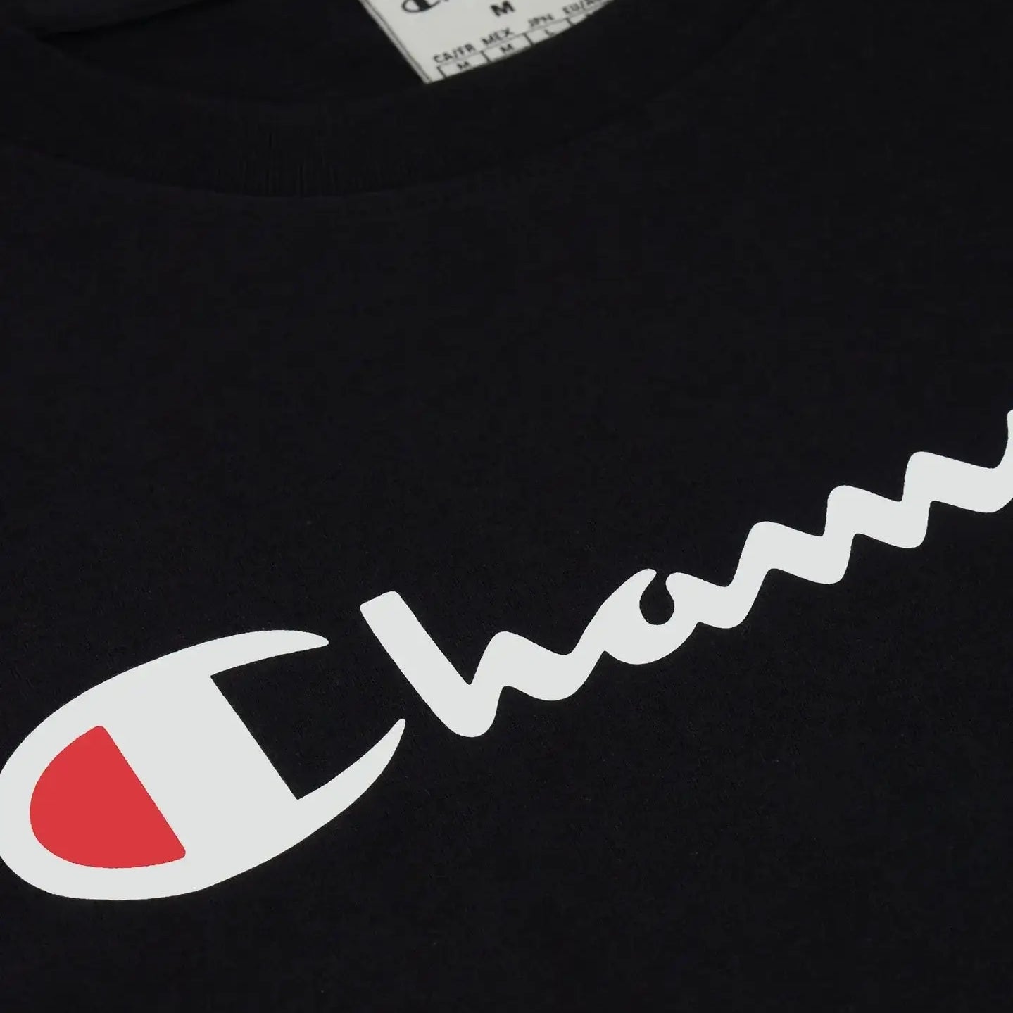 Champion Big Logo Cotton Jersey T-Shirt - Black