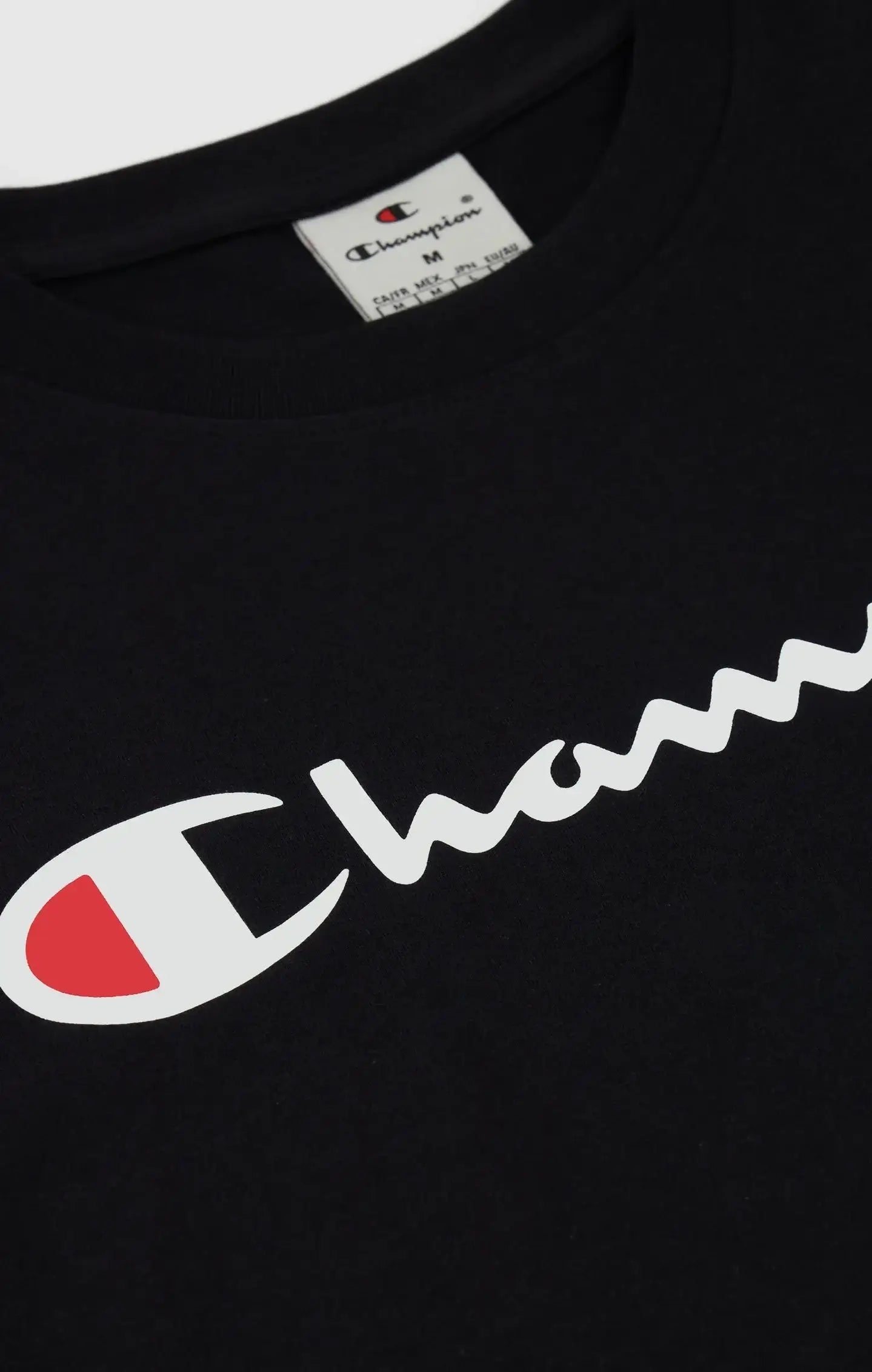 Champion Big Logo Cotton Jersey T-Shirt - Black