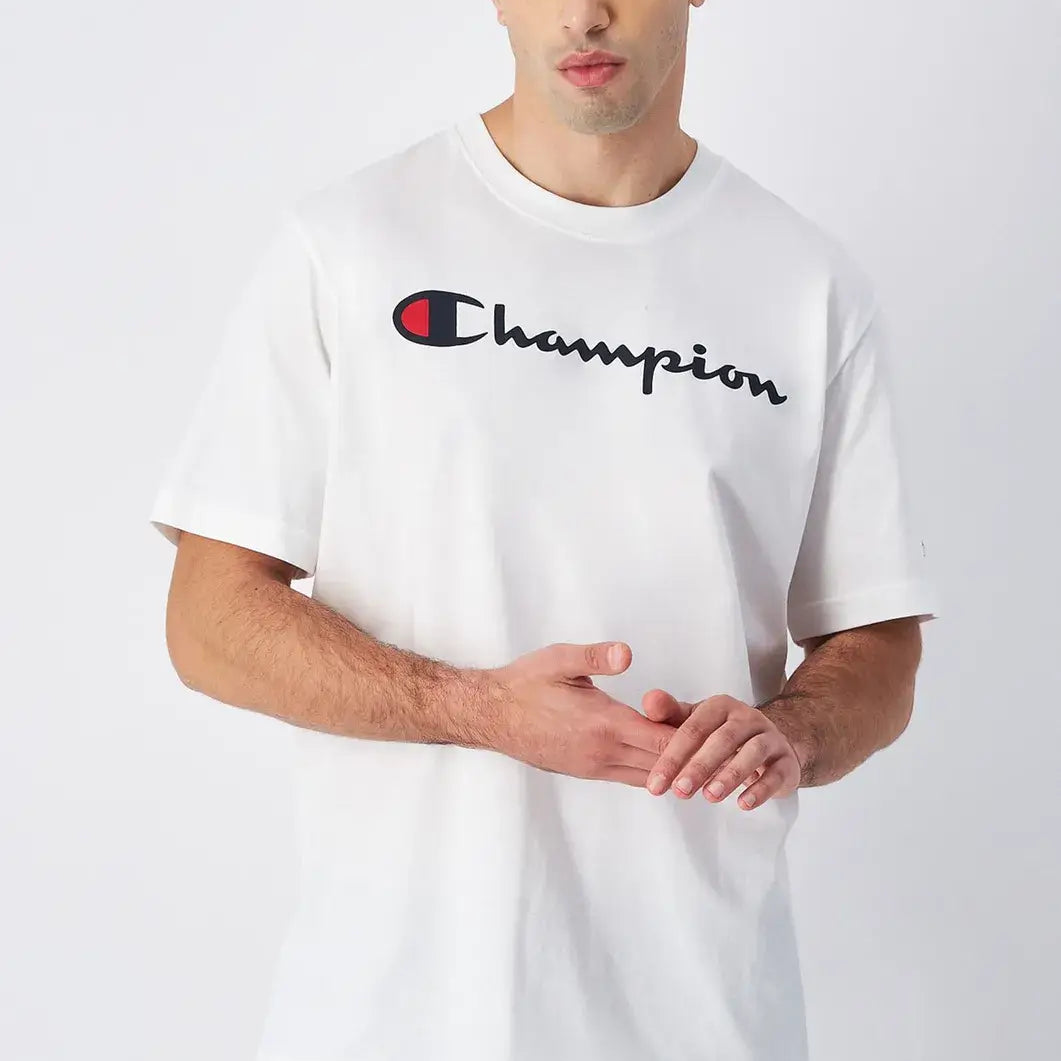 Champion Big Logo Cotton Jersey T-Shirt - White