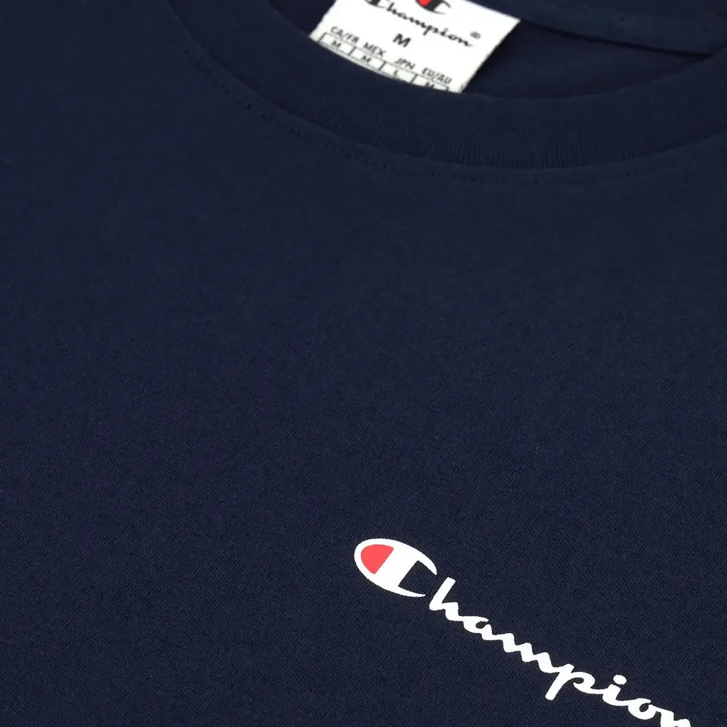 Champion Small Logo Cotton Jersey T-Shirt - Navy