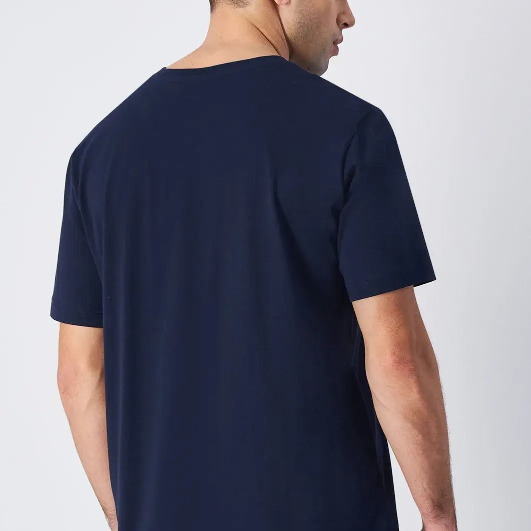 Champion Small Logo Cotton Jersey T-Shirt - Navy