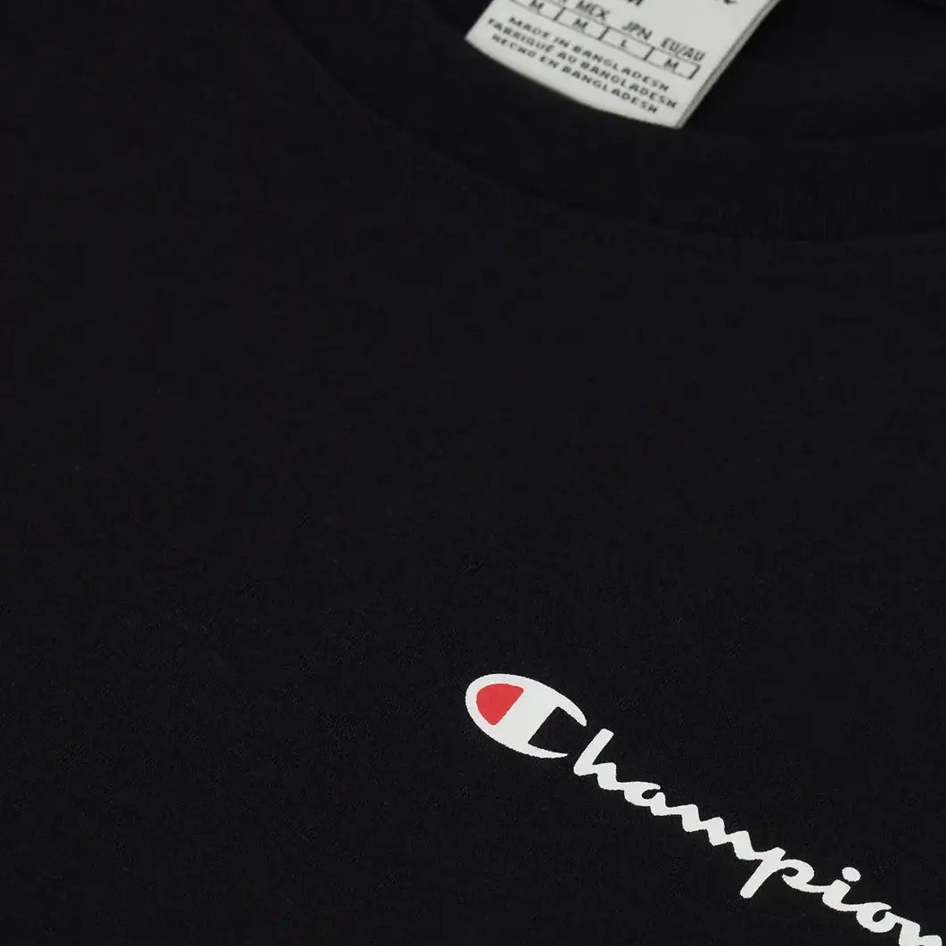 Champion Small Logo Cotton Jersey T-Shirt - Black