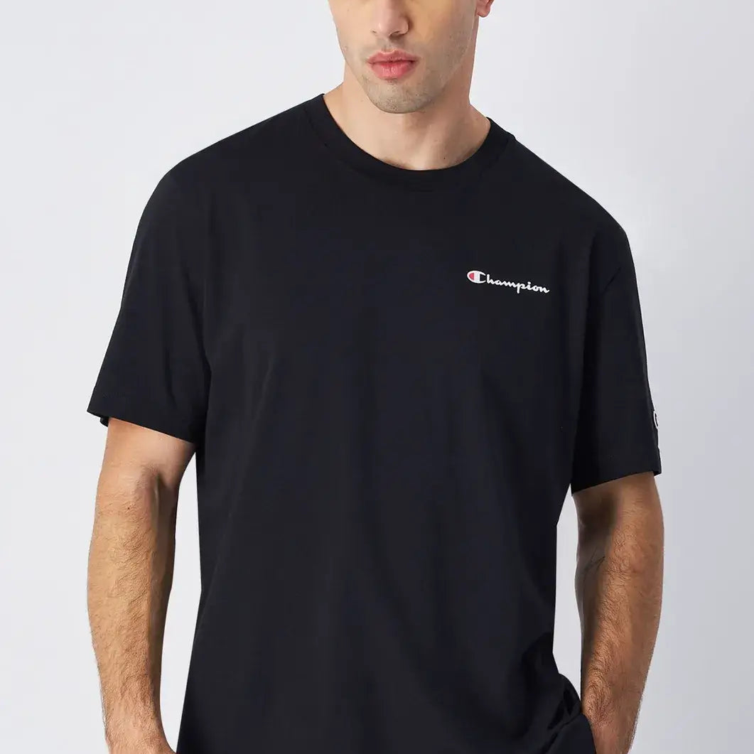 Champion Small Logo Cotton Jersey T-Shirt - Black