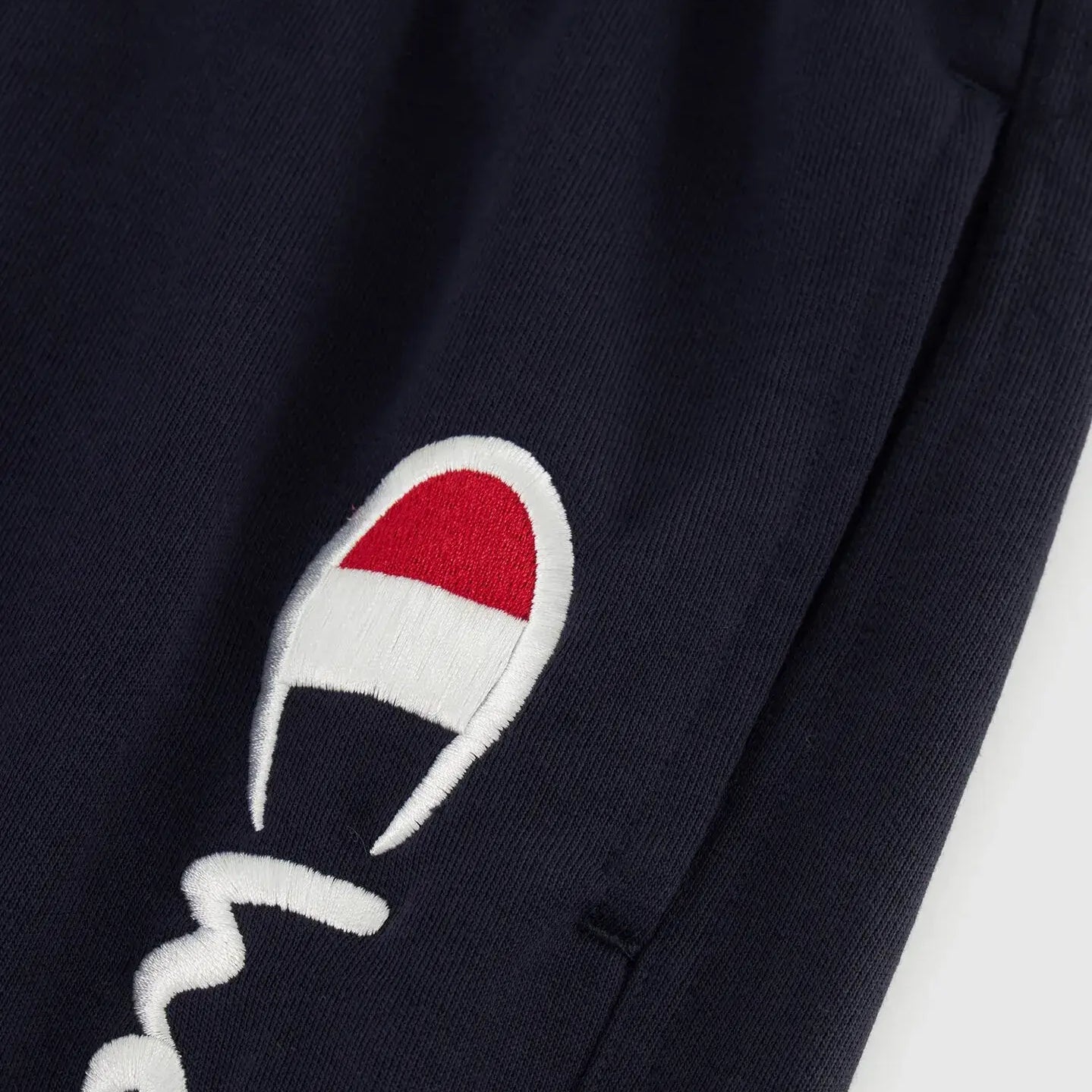 Champion Big Logo French Terry Shorts - Navy