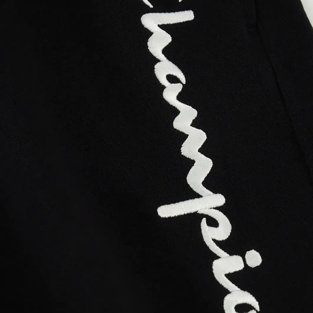 Champion Big Logo French Terry Shorts - Black