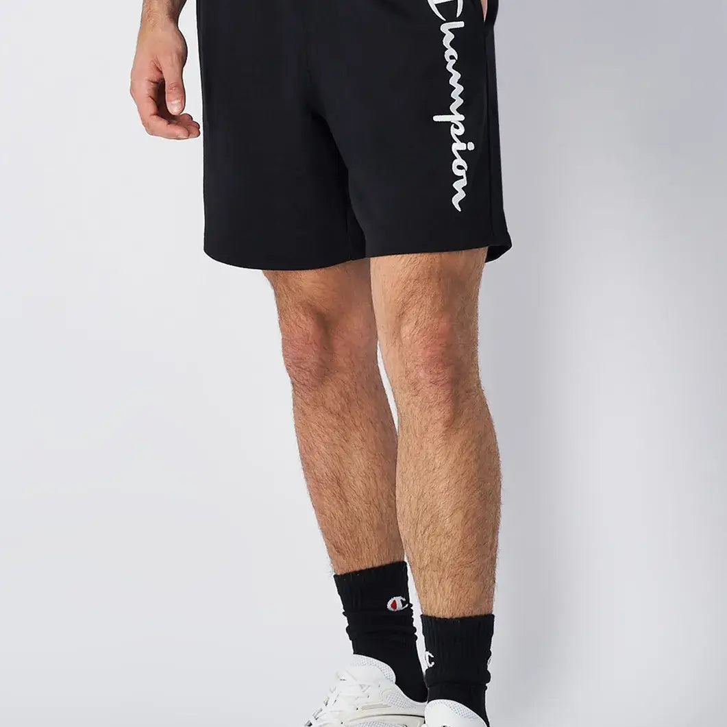 Champion Big Logo French Terry Shorts - Navy