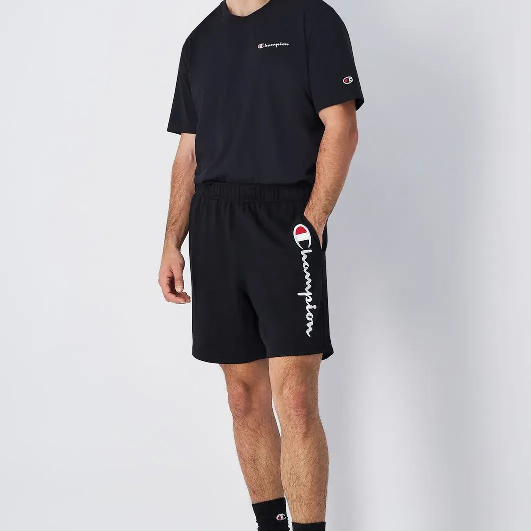 Champion Big Logo French Terry Shorts - Black