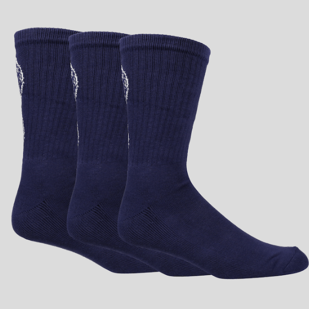 Luke Court Crew 3 Pack Tennis Socks -Navy ( Size 7-11 )