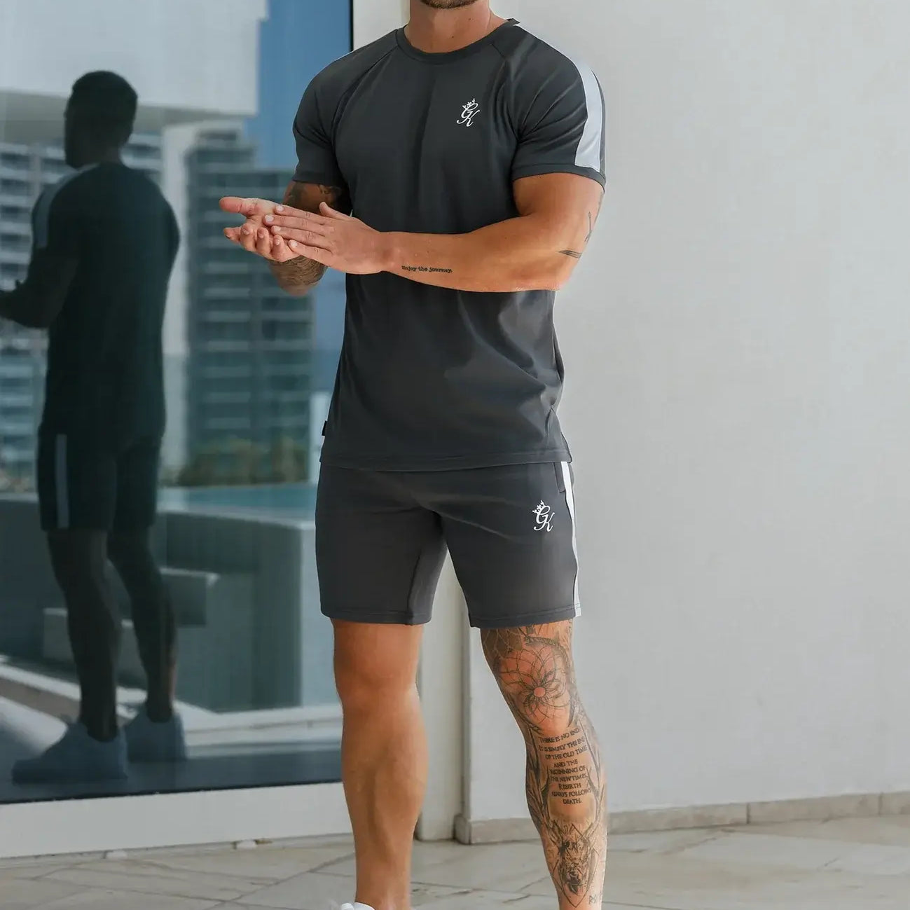 Gym King Core Plus Poly Tee - Graphite T-shirt