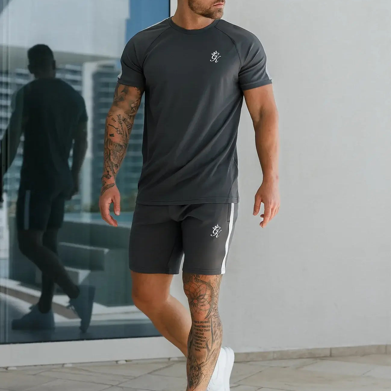 Gym King Core Plus Poly Tee - Graphite T-shirt