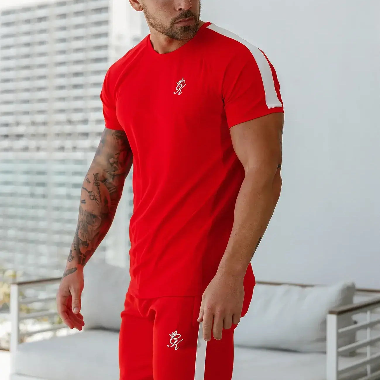 Gym King Core Plus Poly Short - Chilli Red